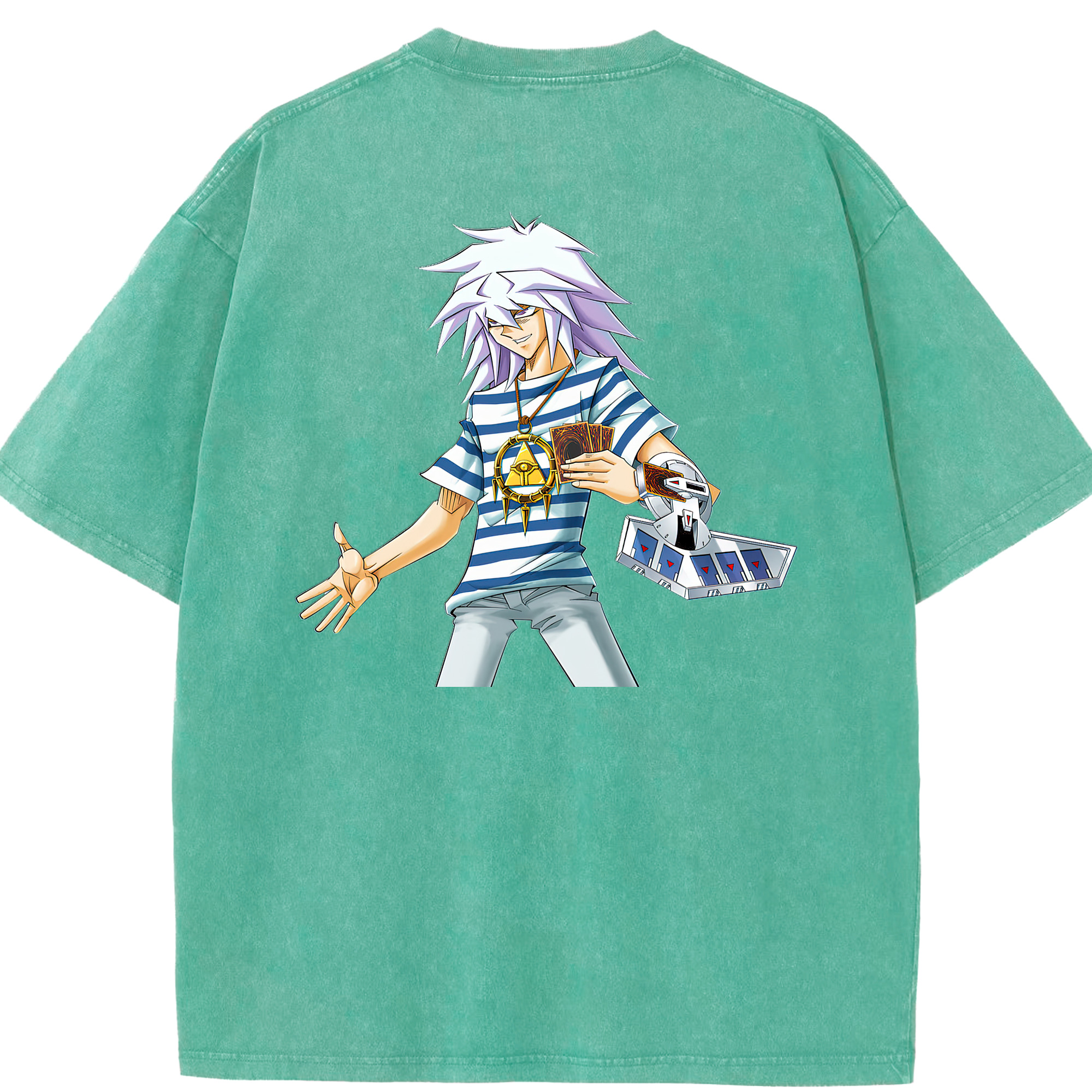 （画像用） 遊☆戯☆王 Yu-Gi-Oh! 綿100% ヴィンテージ風 半袖Tシャツ（背面プリント）